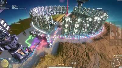 cool polar white cube factory with 2 line sushi belt