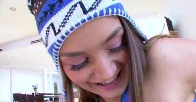 Allie Haze smothers his face against the wall with her perfect ass