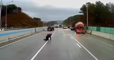 icy road often makes any driver an idiot in a car.