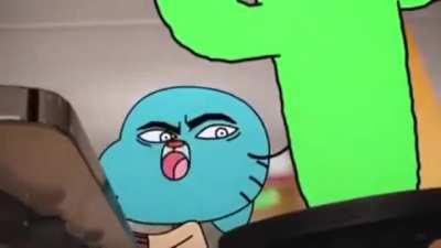 Incrivel mundo de gumball fazendo referência a militante do Twitter k