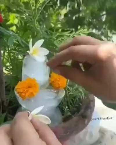 Home Made Barfani Baba - 2 bowls, one Glass. Har Har Mahadev