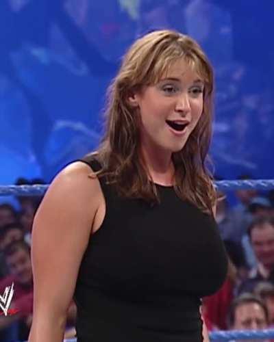 Stephanie McMahon when the slut sees a fans throbbing cock