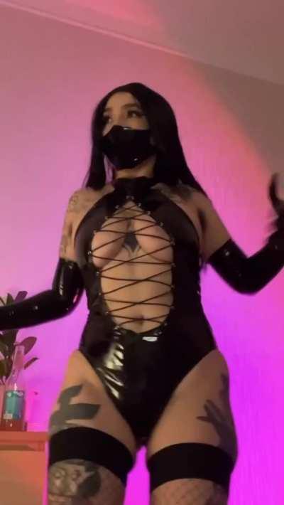 dancing in neon light