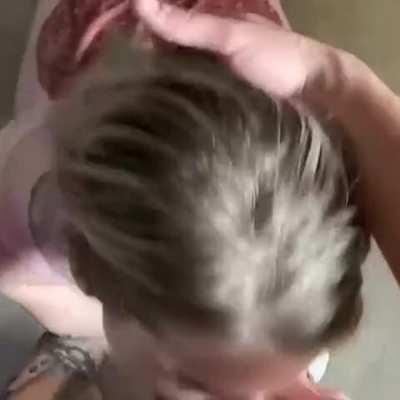 Pretty Blonde Sucking Cock