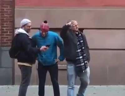 That’s one way to recover when someone leaves you hanging