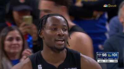 [Highlight] Kuminga bodies Herb Jones on the lob from Draymond