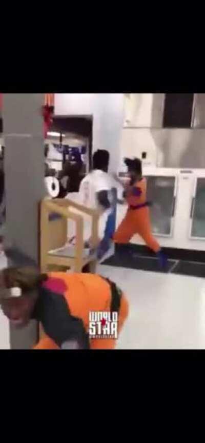 Goku and Naruto fight in Walmart