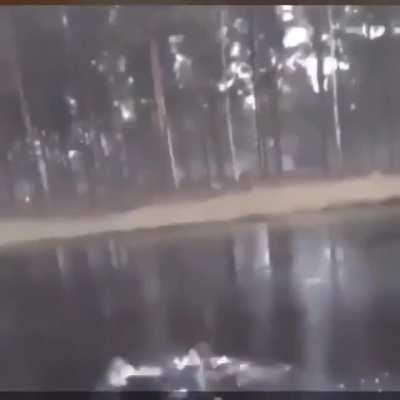 While i tee shot on frozen water.