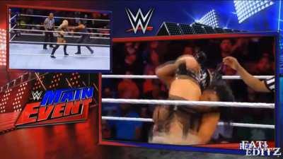 Tamina roughs Liv Morgan up