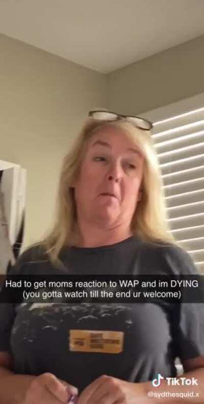 Her reaction says it all