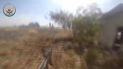 GoPro footage of NLF fighters attacking regime positions in Northern Hama. 27th of June, 2019