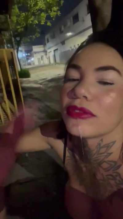 Shemale Sucking Guy On The Street