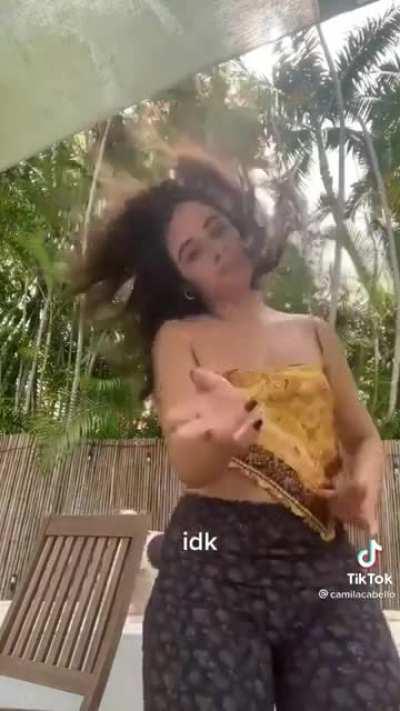 dancing her new song on tiktok