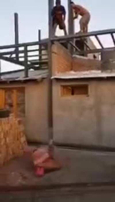 HMFT after trying to grab a falling 50Kg cement bag