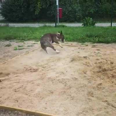 Perfectly executed spin move.