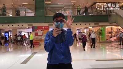 In defiance of the national security law, lunchtime protest regular 