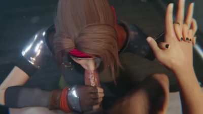 Jessie Rasberry Blowjob [Final Fantasy VII] (BulgingSenpai)