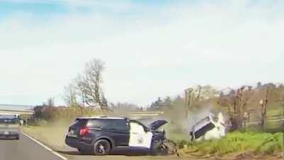 Intentional Crash on Patrol Vehicle