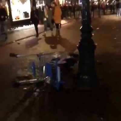 HMB while I sit in the wagon and getting pushed by my boyfriend down the street