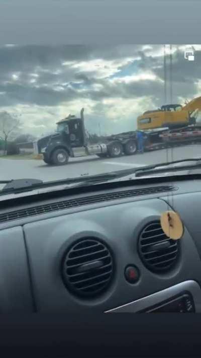 3/1/23 Ringgold, GA. Trailer got stuck on tracks due to being low.