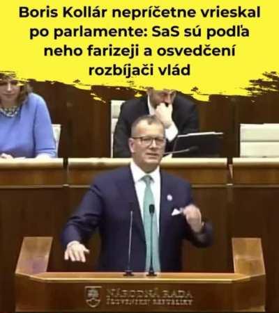Boris Kollar vrieskal v parlamente.