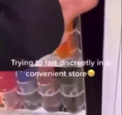 Trying to fart discreetly