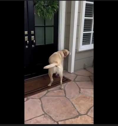 Why did she take so long to answer the door? Lol.