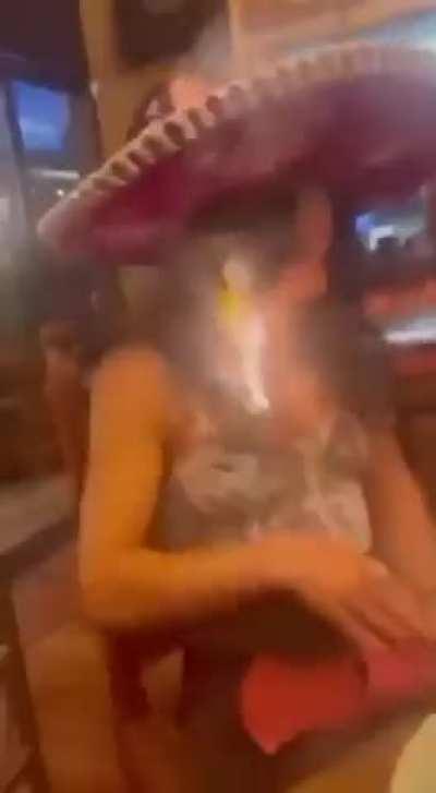 WCGW Not pulling your hair back when blowing candles