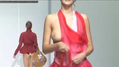 Beautiful model showing off