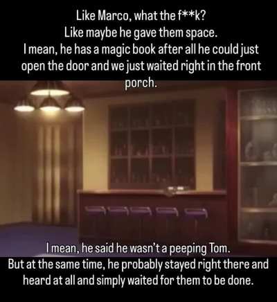 There is an awkward implication with Marco, waiting in the living room for Keisaku & Margery that we never thought of before