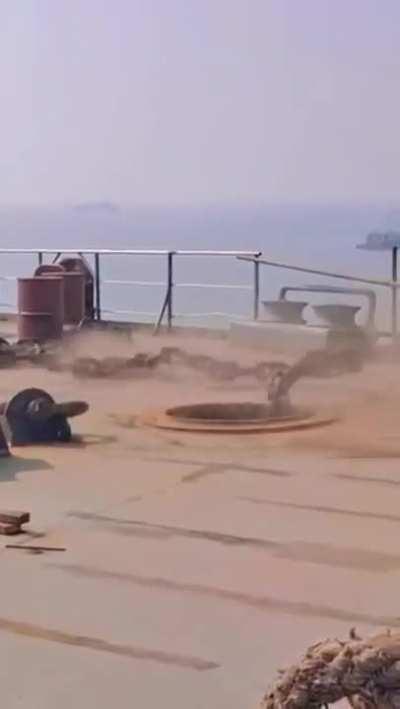 The fallout of dropping a ship's anchor