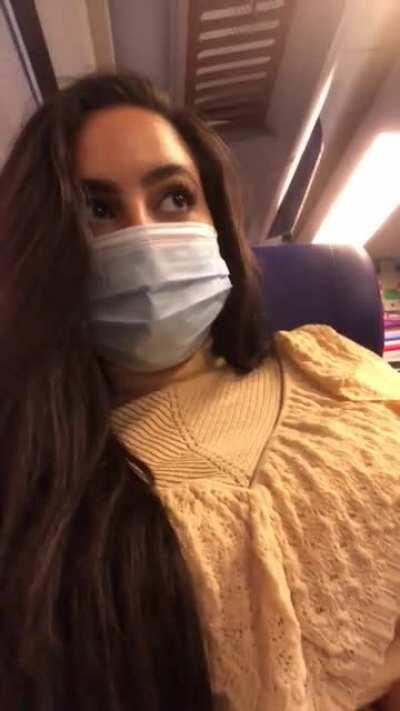 So I did this in the train for you guys.. it was my first time flashing in public so be nice lol