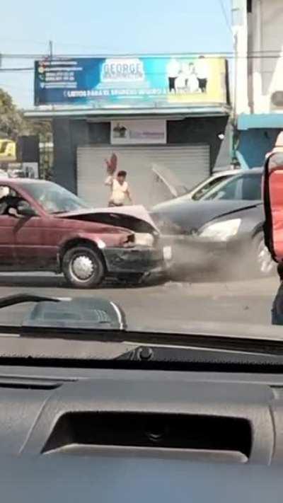 when checking out the van on fire