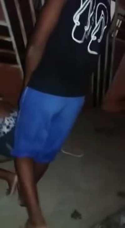 Fighting with the mistress but forgot the bra