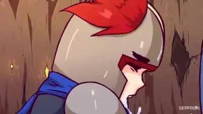 Warrior gets defeated and violated by thieves (Derpixon)