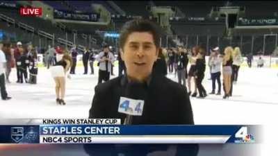 Skating on Ice With High Heels