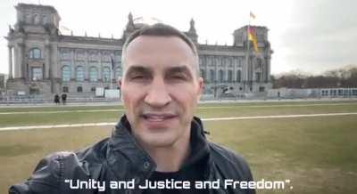 Wladimir Klitschko addresses the German people at the end of his diplomatic mission. Video in German with English subtitles.