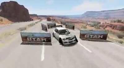 Do not hit the signs.