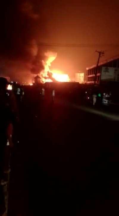 Recording a gas plant as it burns