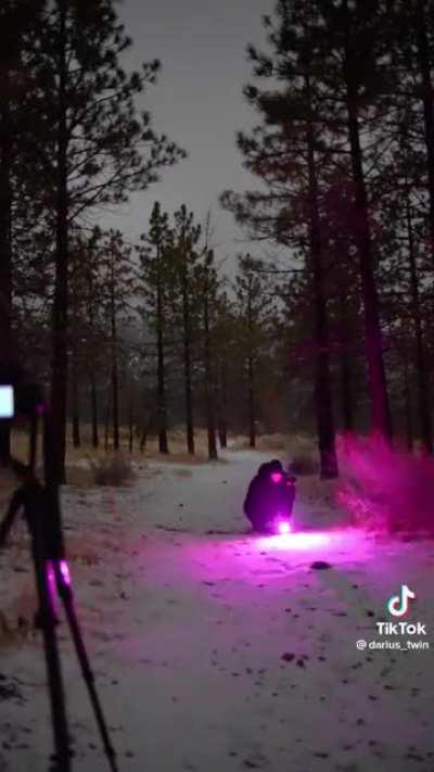 This guy is “Light painting” the grinch