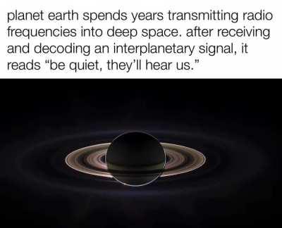 it took millenniums to reach us. by then, it was already too late.