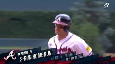 [Highlight] [Highlight] Austin Riley's 2-run bomb makes it 8-1 Braves over the Angels.