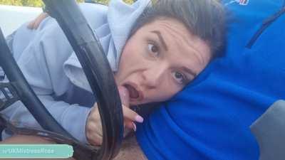 Peaceful day on the river until my mouth was filled with thick cum!!!