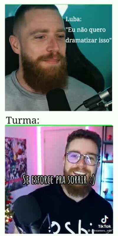 O vídeo de baixo é do TikTok @_streamers_edit, peguei pra fazer o meme