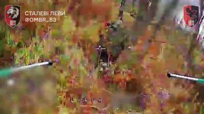 63rd Mechanized Brigade strikes Russian Infantry with Fiber Optic FPV Drones. Serebryansky forest