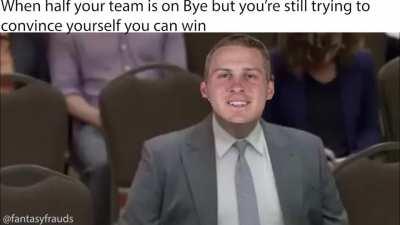 I’m legit projected 70 points…