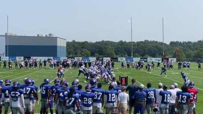 Mac Jones drops a dime to Jakobi Meyers down the left sideline to end up on the 1.