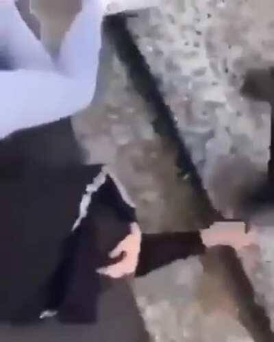 Black men kick Irish boy while on the ground over slavery this week in Limerick