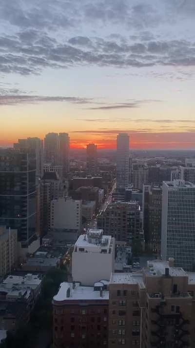 A beautiful sunset amongst all the chaos in the city.