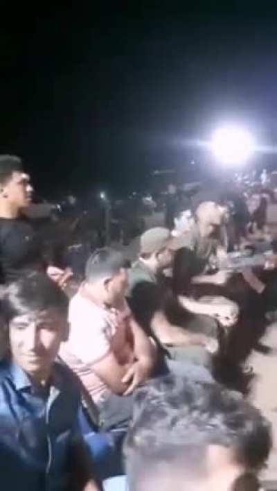 to celebrate, in the Middle East... with an automatic weapon